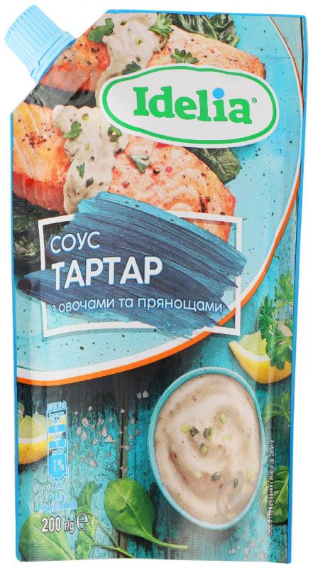 Соус Idelia Тартар с овощами и пряностями 200 г - фото 1 Соус Idelia Тартар с овощами и пряностями 200 г - фото 1