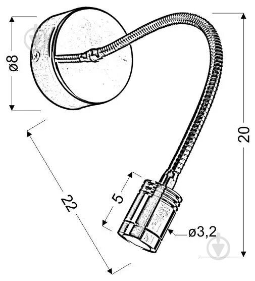 Світильник настінний Candellux RAX 1x3 Вт хром 21-37435 - фото 4