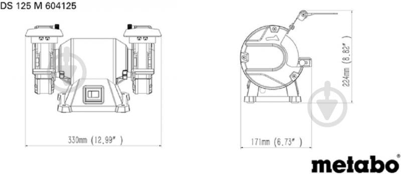 Точильный станок Metabo DS 125 M 604125000 - фото 4