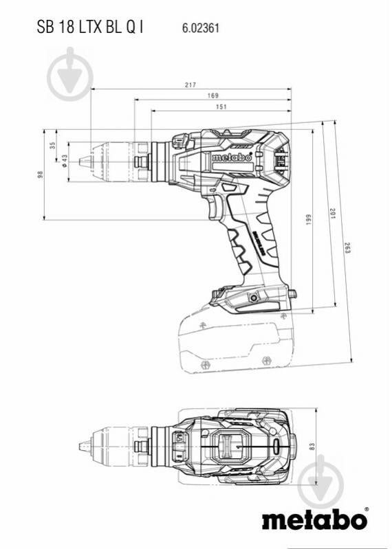 Шуруповерт ударный аккумуляторный Metabo SB 18 LTX BL Q I 602361840 - фото 4