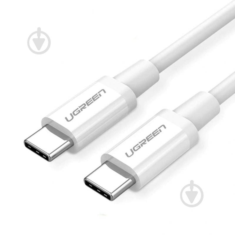 Кабель UGREEN US264 USB Type-C to USB Type-C 60W ABS Cover 3A 1,5 м white (60519) - фото 1