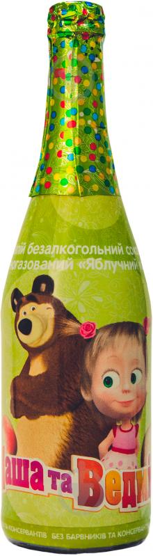 Напій Маша та Ведмідь безалкогольний соковый сильногазиований Яблучний каприз 0.75 л - фото 1