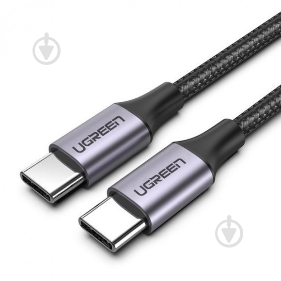 Кабель UGREEN USB 2.0 Type-C M-M Round Cable Nickel Plating Aluminum Shell US261 2 м черный (50152) - фото 2