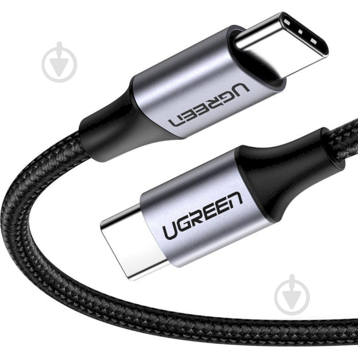 Кабель UGREEN USB 2.0 Type-C M-M Round Cable Nickel Plating Aluminum Shell US261 2 м черный (50152) - фото 1