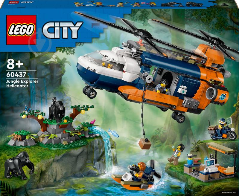 Конструктор LEGO City Вертолет в базовом лагере для исследования джунглей 60437 - фото 1