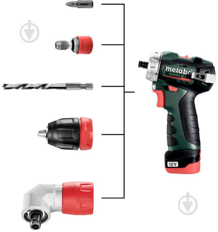 Шуруповерт акумуляторний Metabo PowerMaxx BS BL Q 601749500 - фото 5