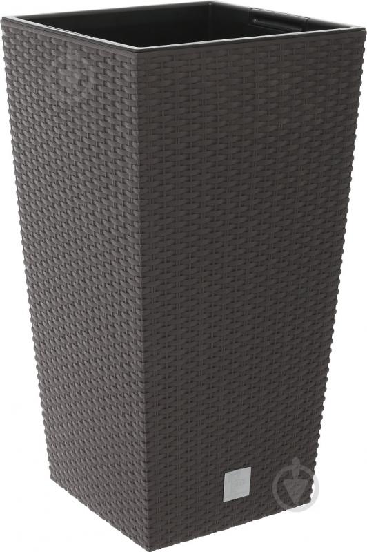 Горщик пластиковий Prosperplast Rato square 2 в 1 квадратний 91,5 л коричневий (77952-440) - фото 1