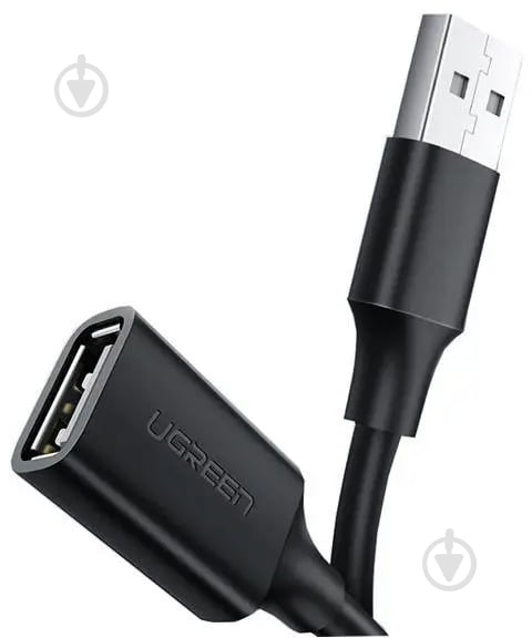 Кабель UGREEN US103 USB-A to USB-A Nickel Plating Extension Cable 3 м black (10317) - фото 2