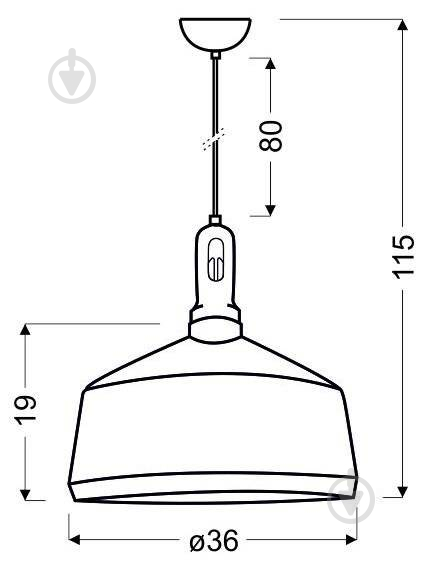 Люстра подвесная Candellux ROBINSON 1x60 Вт E27 белый/бежевый 31-37688 - фото 2