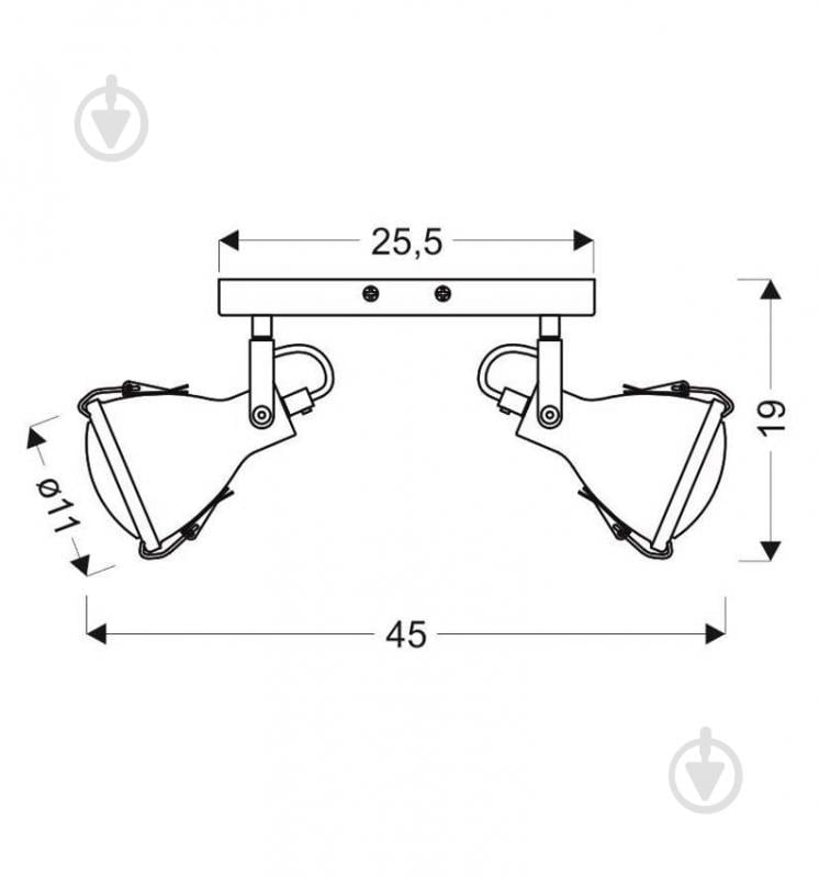 Спот Candellux CRODO 2x40 Вт E14 сірий 92-71118 - фото 4