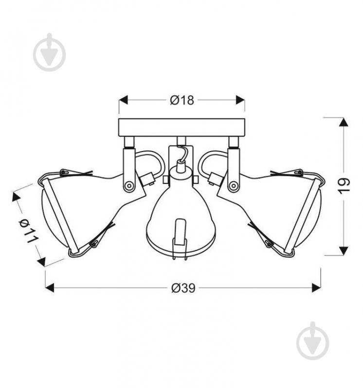 Спот Candellux CRODO 3x40 Вт E14 серый 98-71132 - фото 2