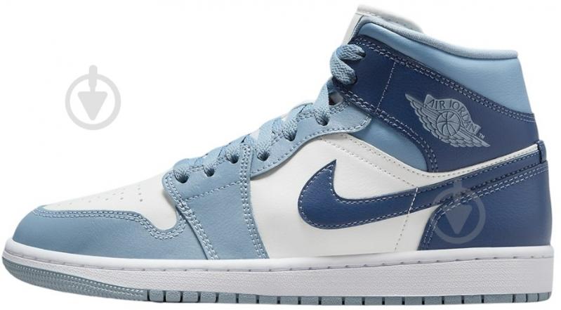 Кроссовки женские демисезонные Nike WMNS AIR 1 MID BQ6472-140 р.40 голубые с белым - фото 1 Кроссовки женские демисезонные Nike WMNS AIR 1 MID BQ6472-140 р.40 голубые с белым - фото 1