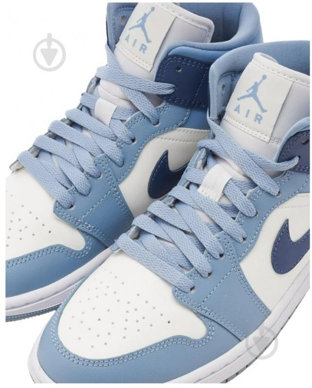 Кроссовки женские демисезонные Nike WMNS AIR 1 MID BQ6472-140 р.40 голубые с белым - фото 4 Кроссовки женские демисезонные Nike WMNS AIR 1 MID BQ6472-140 р.40 голубые с белым - фото 4