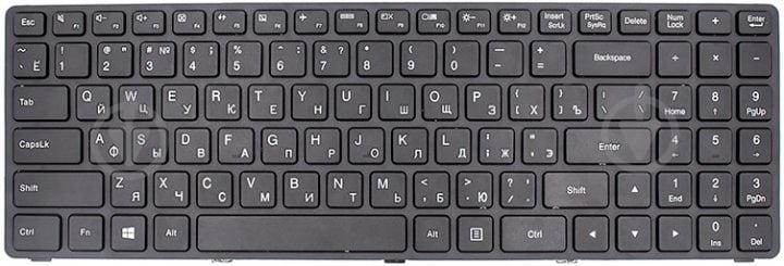 Клавіатура PowerPlant для ноутбука IBM/Lenovo IdeaPad 100-15IBD (KB310623) black - фото 1