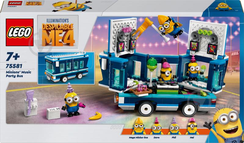 Конструктор LEGO Minions Музыкальный автобус для вечеринок Посипак 75581 - фото 1