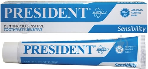 Зубная паста PresiDENT Sensitive Clinical (RDA-20) 75 мл - фото 1