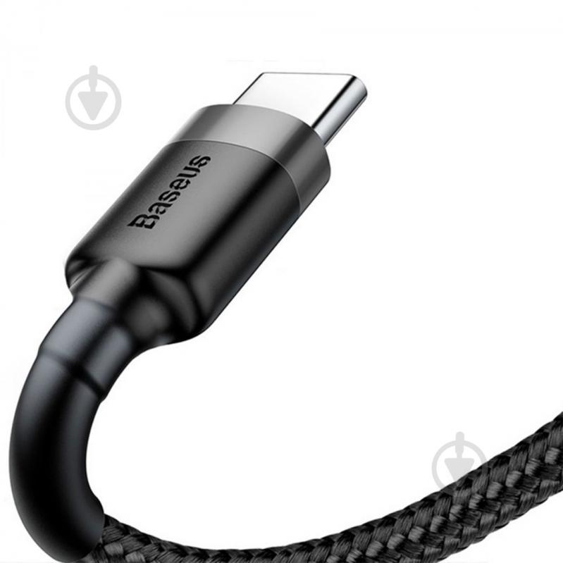 Кабель BASEUS USB 3.1 AM-Type-C M 3.0A Gray/Black 0,5 м (CATKLF-AG1) - фото 4