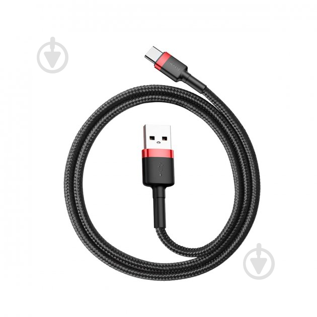 Кабель BASEUS Cafule USB 2.0 to Type-C 3A 0,50 м black (CATKLF-A91) - фото 4