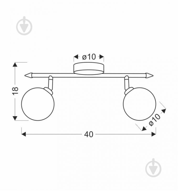 Спот Candellux Rodia 2x40 Вт G9 нікель/сірий 92-20970 - фото 2