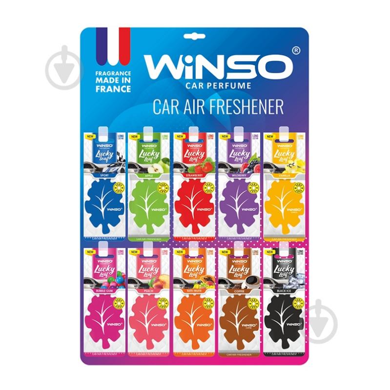Ароматизатор подвесной WINSO Lucky Leaf дисплей MIX 500092 15 мл - фото 1