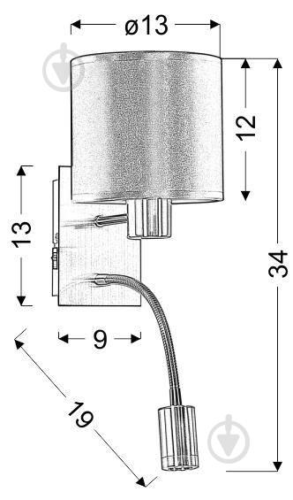 Светильник настенный Candellux SYLWANA 2x40 Вт E14 белый/хром 21-28648 - фото 2