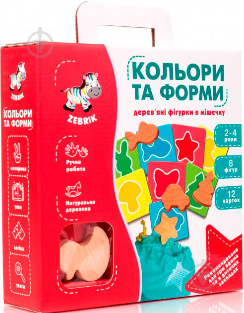 Игра настольная Vladi Toys Фигуры в мешочке: Цвета и формы ZB2001-01 - фото 1