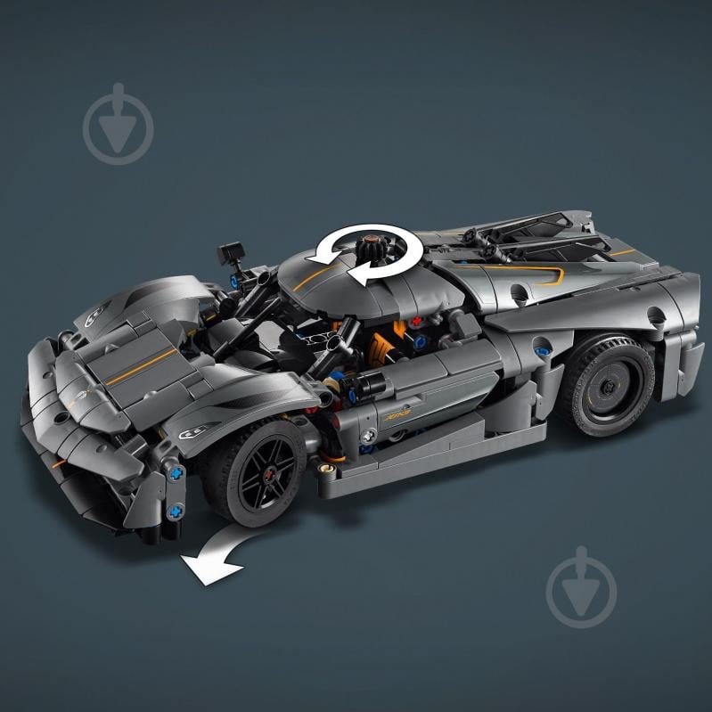 Конструктор LEGO Technic Koenigsegg Jesko Absolut – сірий гіперкар 42173 - фото 7