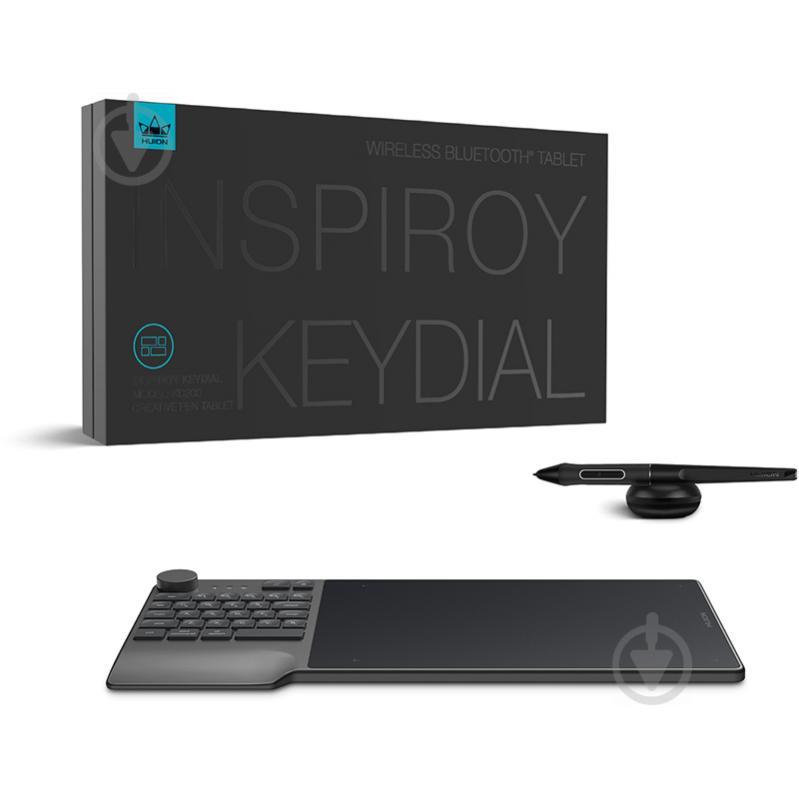 Планшет графічний Huion Inspiroy Keydial KD200 black - фото 9