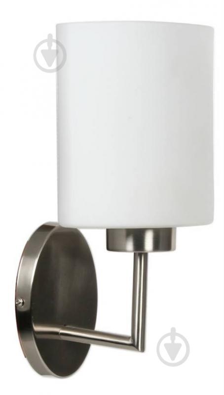 Бра Candellux VISOLA 1x60 Вт E27 нікель/білий 21-10288 - фото 1