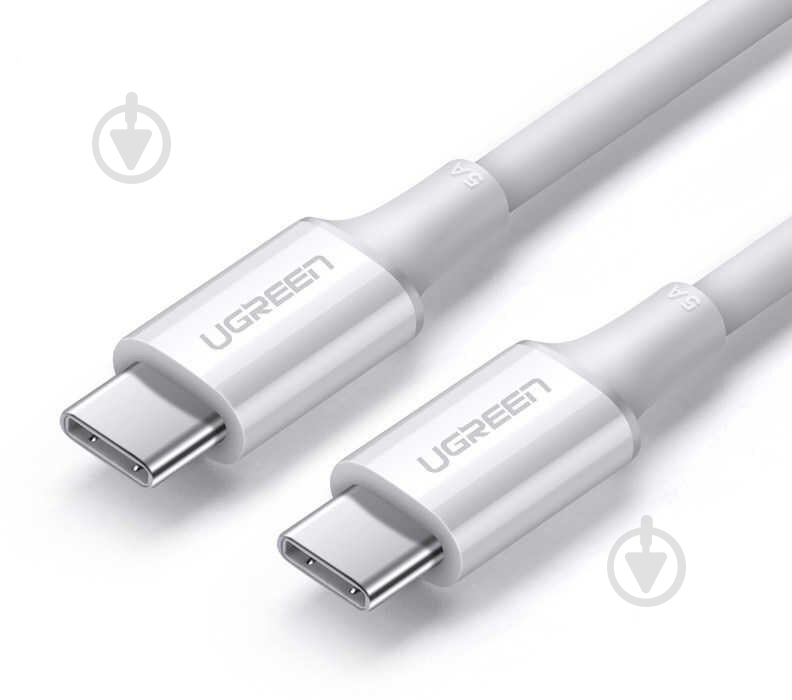 Кабель UGREEN US300 Charging Cable 100W USB Type-C to USB Type-C 5A 2 м white (60552) - фото 1