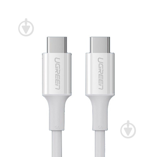 Кабель UGREEN US300 Charging Cable 100W USB Type-C to USB Type-C 5A 2 м white (60552) - фото 2