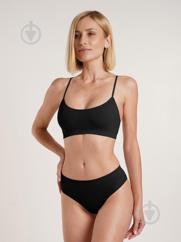 Топ-брасьер Giulia Cami top rib р.L/XL черный - фото 3 Топ-брасьер Giulia Cami top rib р.L/XL черный - фото 3