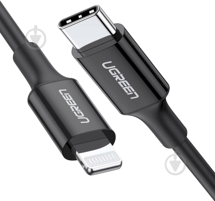 Кабель UGREEN USB AM-Lightning M 3A Nickel Plating ABS Shell US171 1 м white (60751) - фото 1