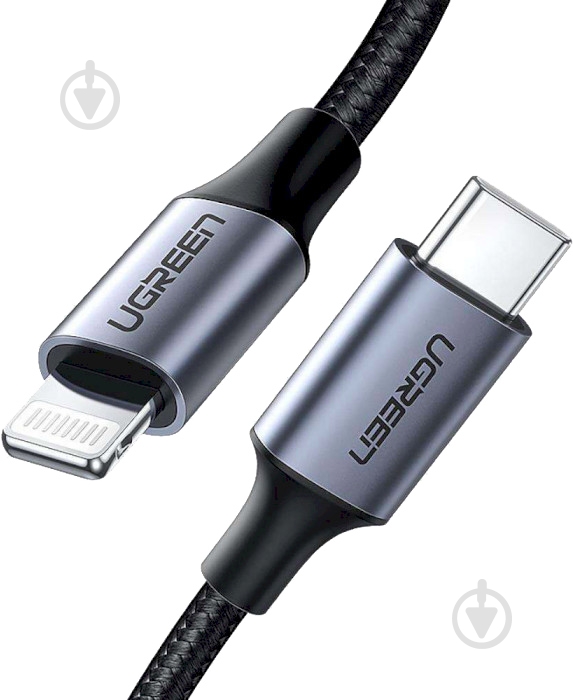 Кабель UGREEN USB 2.0 Type-C M-Lightning M (20V/3A) 60W US304 2 м black (60761) - фото 1