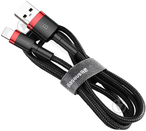 Кабель BASEUS USB AM-Lightning M 2.4A 0,5 м black/red (CALKLF-A19) - фото 3