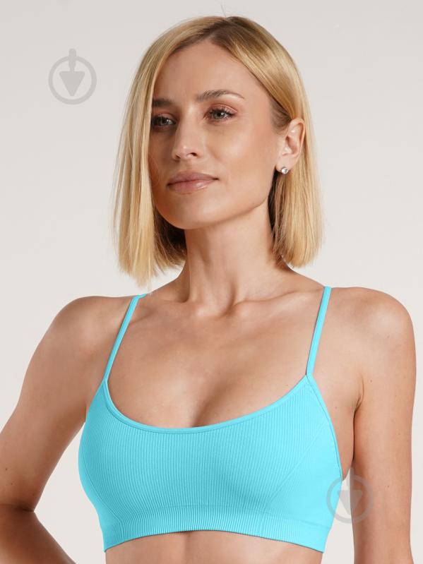 Топ-брасьер Giulia Cami top rib sky blue р.S/M голубой - фото 1