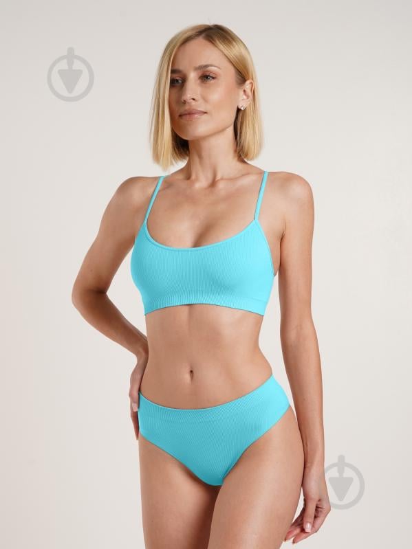 Топ-брасьер Giulia Cami top rib sky blue р.S/M голубой - фото 3