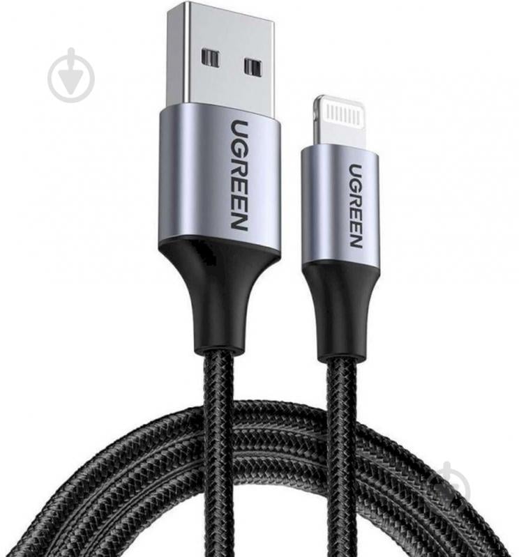 Кабель UGREEN USB AM-Lightning M 2.4A US199 1 м черный (60156) - фото 1 Кабель UGREEN USB AM-Lightning M 2.4A US199 1 м черный (60156) - фото 1