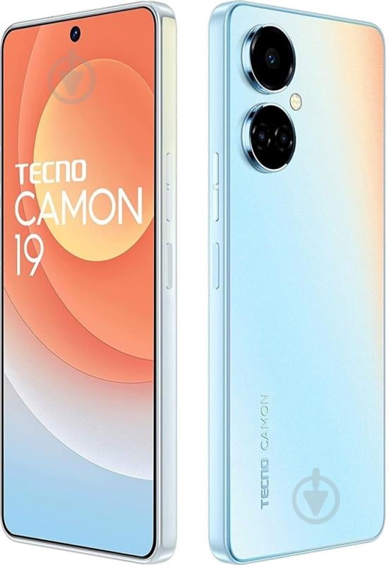 Смартфон Tecno Camon 19 NFC 6/128GB sea salt white (4895180784217) - фото 3