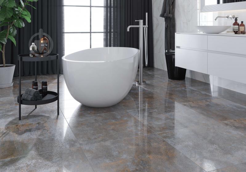 Плитка Golden Tile Metallica gray lappatted 782550 60х60 см - фото 2