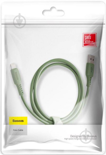 Кабель BASEUS USB AM-Lightning M 2.4A CALDC 1,2 м green (CALDC-06) - фото 3