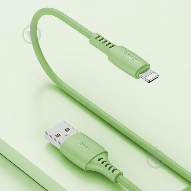 Кабель BASEUS USB AM-Lightning M 2.4A 1,2 м green (CALDC-06) - фото 4