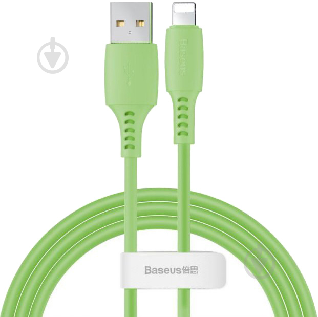 Кабель BASEUS USB AM-Lightning M 2.4A CALDC 1,2 м green (CALDC-06) - фото 1