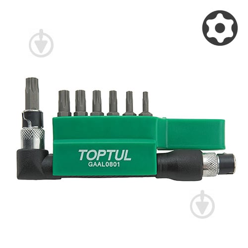 Набір біт Toptul 1/4" TORX T10H-T40H 8 шт. GAAL0801 - фото 1