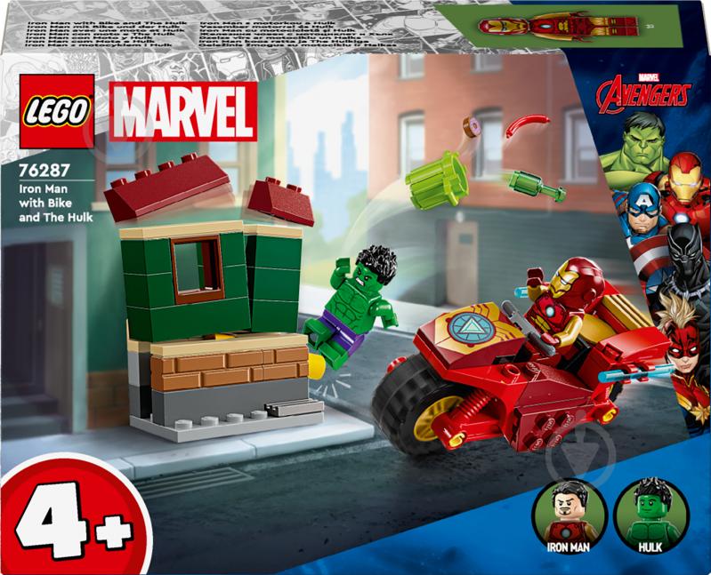 Конструктор LEGO Super Heroes Marvel Железный Человек на мотоцикле и Галк 76287 - фото 1