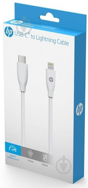 Кабель HP USB3.1 Type-C M-Lightning M PD3.0 2 м белый (DHC-MF102-2M) - фото 2