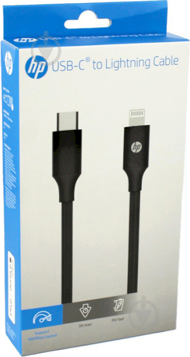 Кабель HP USB 3.1 Type-C M-Lightning M PD3.0 2 м black (DHC-MF103-2M) - фото 3