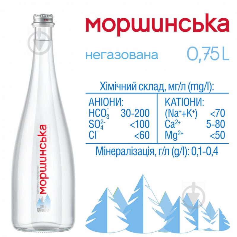 Вода Моршинська Преміум негазована мінеральна питна столова 0,75 л - фото 3