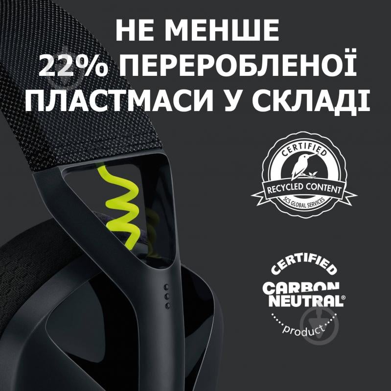 Гарнитура игровая Logitech G435 Lightspeed Wireless Gaming Headset black (981-001050) - фото 7