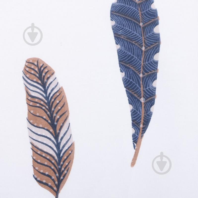 Комплект постельного белья Colour Feather семейный серый - фото 5